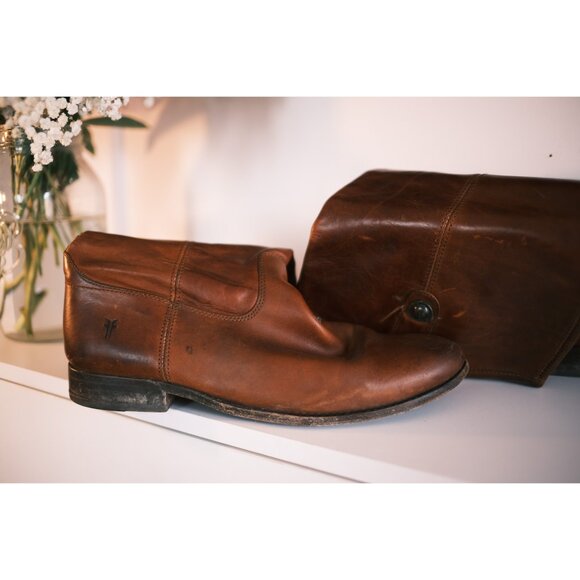 Frye Melissa Button Boot, Cognac, US9.5 - Picture 1 of 9